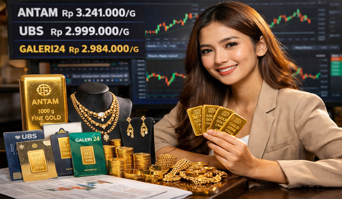 GILA! Harga Emas Hari Ini Tembus Rp 2,8 Jutaan, Antam, UBS, dan Galeri24 Kompak Naik